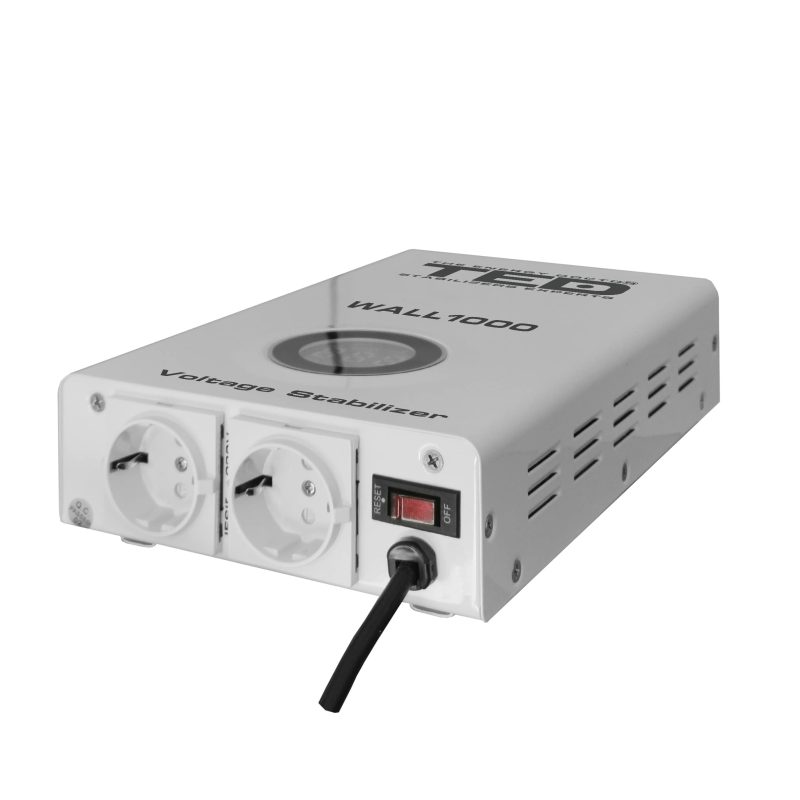 1000VA 600W AVR Wall Voltage Stabilizer - LCD Display - 2 x Outputs - TED Electric - Image 3