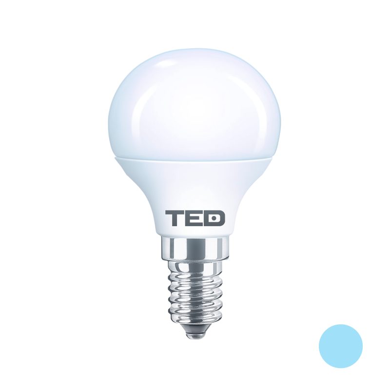 7W Mini Light Bulb - E14 fitting - 6400K cool light - TED Electric - Image 2