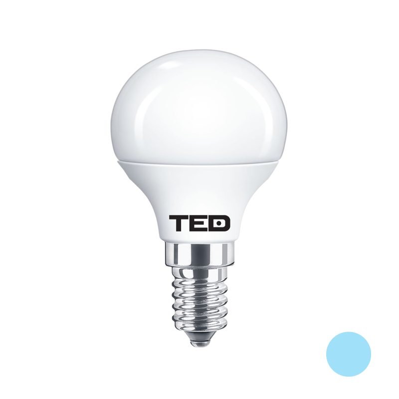7W Mini Light Bulb - E14 fitting - 6400K cool light - TED Electric