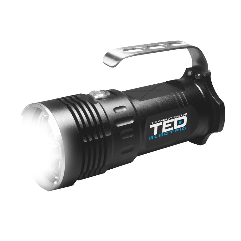 30W 1500lm Patrol LED Flashlight TED003751 - rechargeable / 7h battery life - waterproof IP65 - TED Electric - Image 2