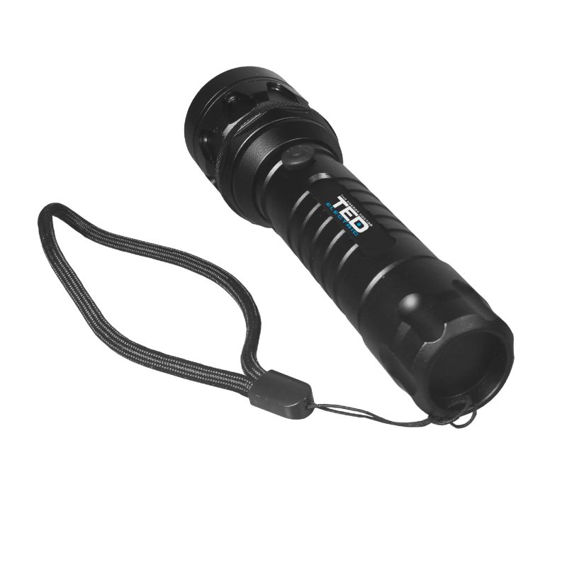 10W 300lm LED Flashlight TED002044 - rechargeable / shockproof / waterproof IP65 - TED Electric - Image 4