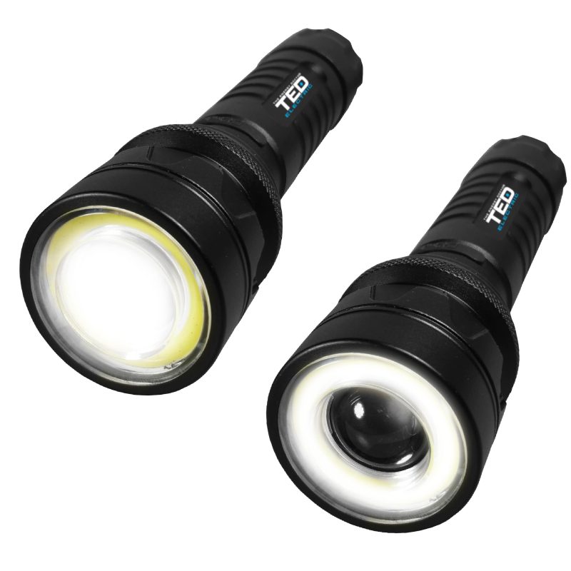 10W 300lm LED Flashlight TED002044 - rechargeable / shockproof / waterproof IP65 - TED Electric - Image 3
