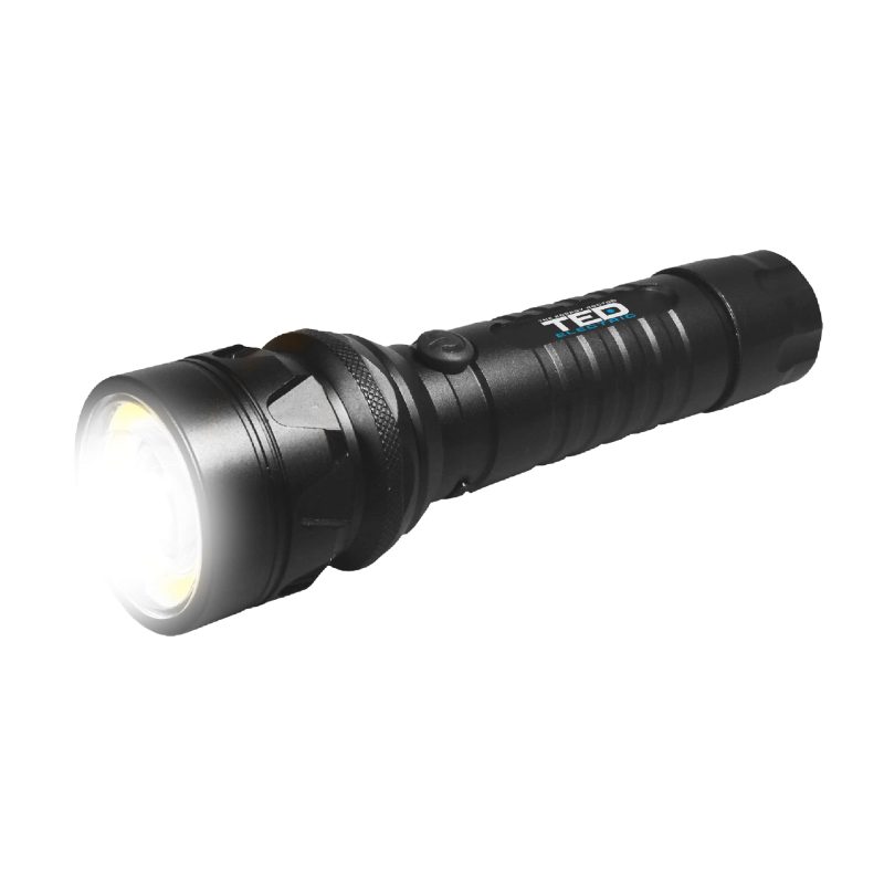 10W 300lm LED Flashlight TED002044 - rechargeable / shockproof / waterproof IP65 - TED Electric - Image 2