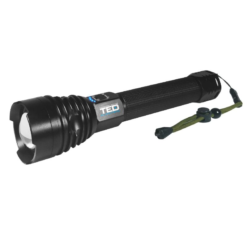 15W 1800lm LED Flashlight TED002051 - rechargeable / shockproof / waterproof IP65 - TED Electric