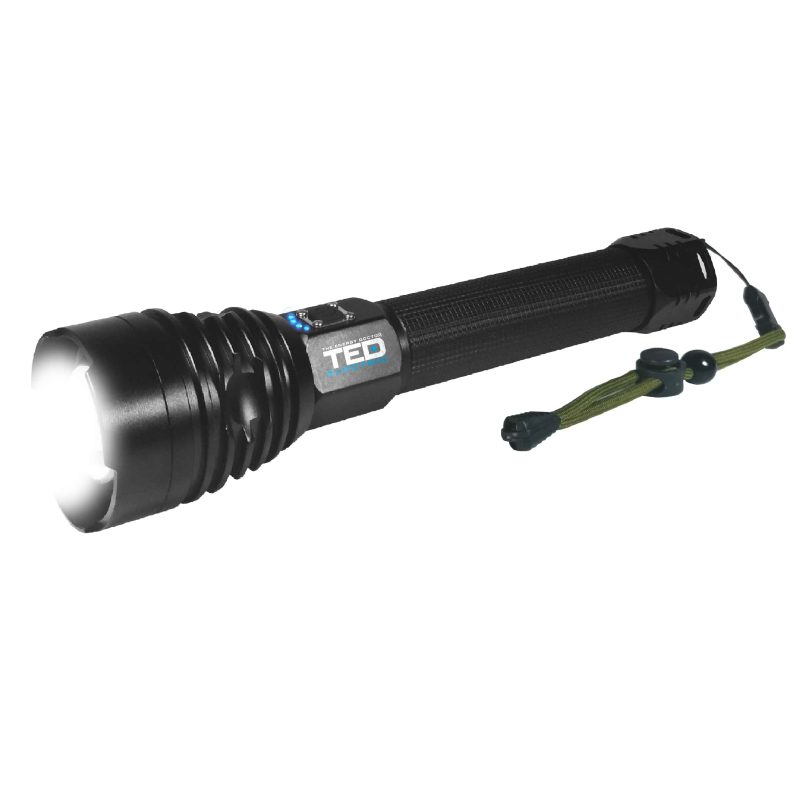 15W 1800lm LED Flashlight TED002051 - rechargeable / shockproof / waterproof IP65 - TED Electric - Image 2