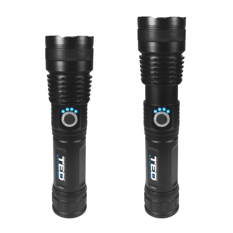 10W 1600lm LED Flashlight TED002112 - rechargeable / shockproof / waterproof IP65 - TED Electric - Image 3