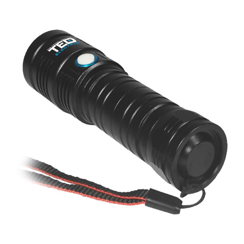 10W 1200lm LED Flashlight TED002204 - rechargeable / shockproof / waterproof IP65 - TED Electric - Image 3