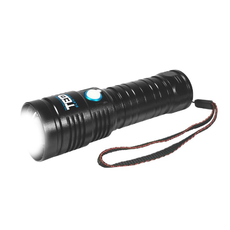 10W 1200lm LED Flashlight TED002204 - rechargeable / shockproof / waterproof IP65 - TED Electric - Image 2