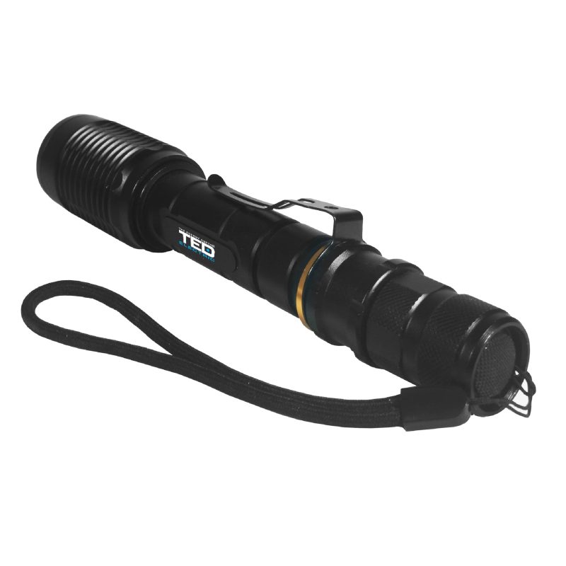 10W 1000lm LED Flashlight TED002228 - rechargeable / shockproof / waterproof IP65 - TED Electric - Image 4