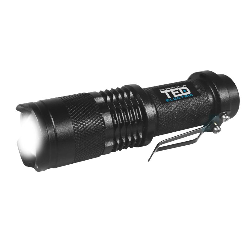 5W 240lm LED Flashlight TED003713 - rechargeable / shockproof / waterproof IP65 - TED Electric - Image 2