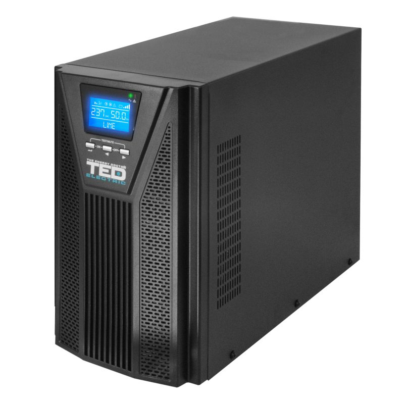 3000VA 2700W UPS Online - LCD Display - 4 x Outputs - TED Electric