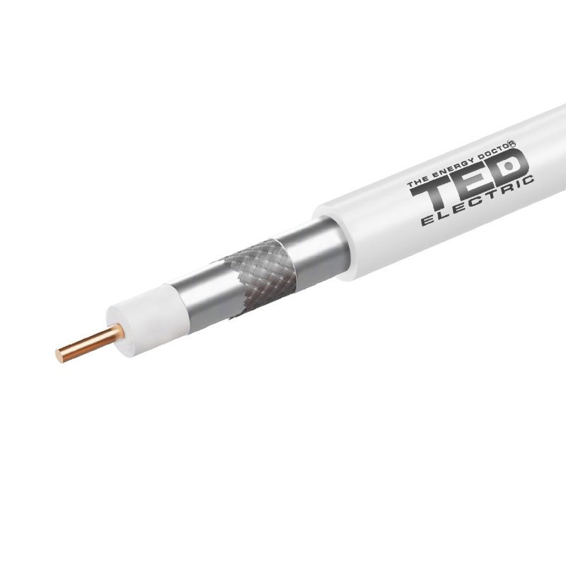 Coaxial Cable - 1.05 mm CCS / RG6 / 75 ohms / Copper Braid / Trishield - TED Electric