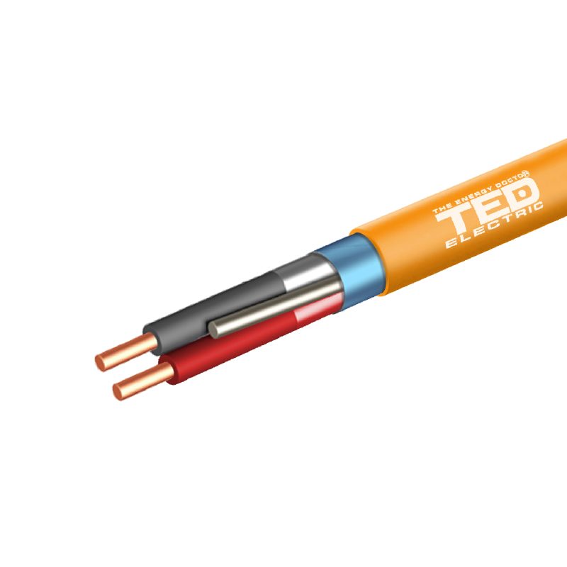 JY(st)Y-mb Fire cable - 1 x 2 x 0.8 mm Copper / 75 ohms / Fireproof PVC Coating - TED Electric