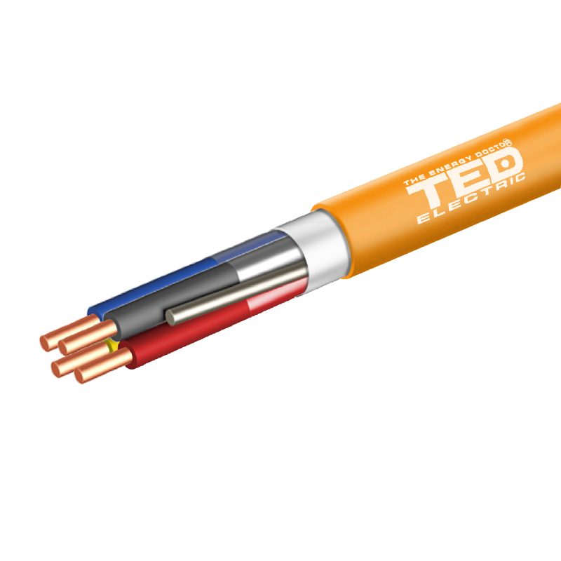 JY(st)Y-mb Fire cable - 2 x 2 x 0.8 mm Copper / 75 ohms / Fireproof PVC Coating - TED Electric