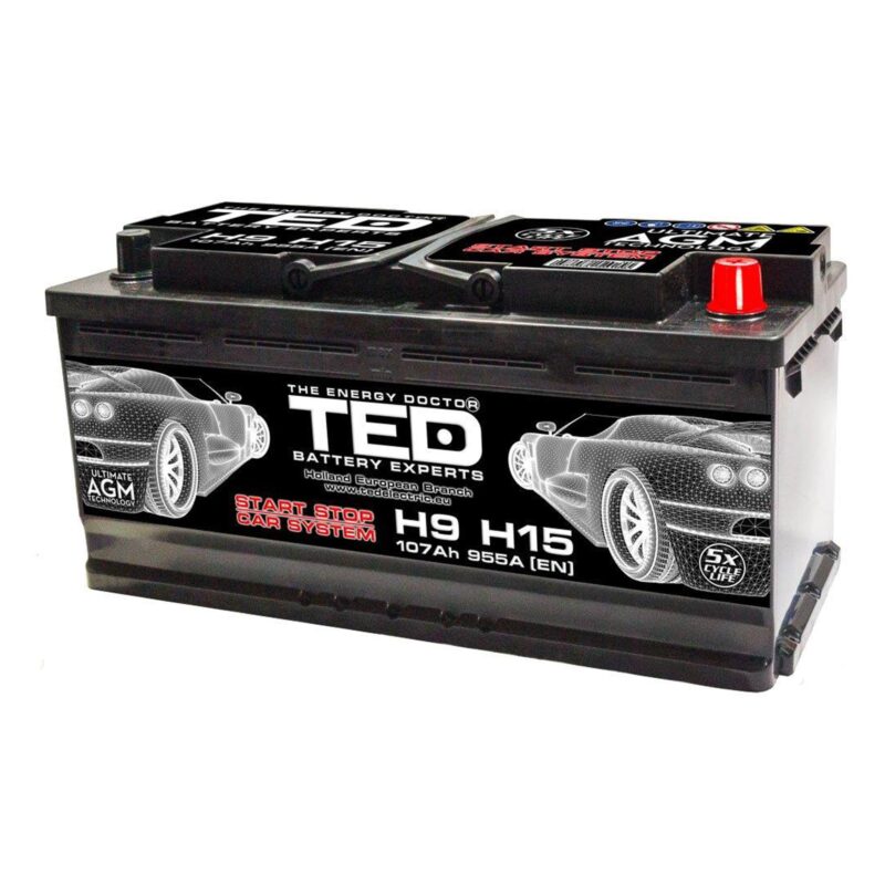 12V 107Ah AGM Start-Stop Battery - TED Electric