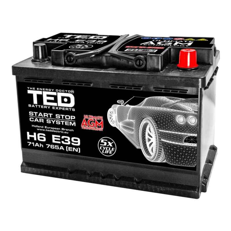 12V 71Ah AGM Start-Stop Battery - TED Electric