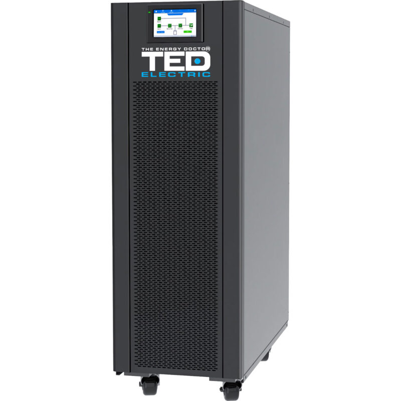 30kVA 30kW 3-Phase (3:3) UPS Online - LCD Display - Terminal Block - TED Electric