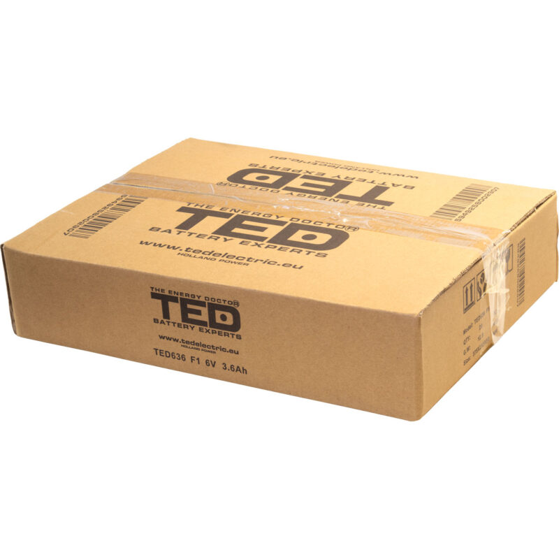 6V 3.6Ah AGM Battery TED636 - VRLA / Rechargeable - TED Electric - Image 4