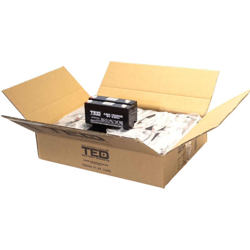 6V 3.6Ah AGM Battery TED636 - VRLA / Rechargeable - TED Electric - Image 5