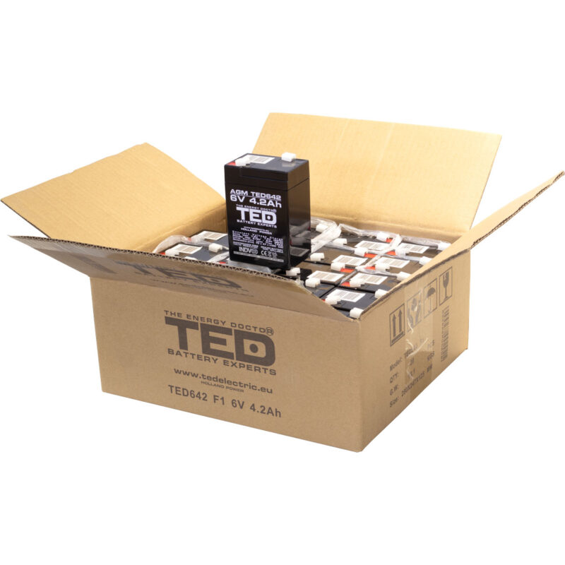 6V 4.2Ah AGM Battery TED642 - VRLA / Rechargeable - TED Electric - Image 5