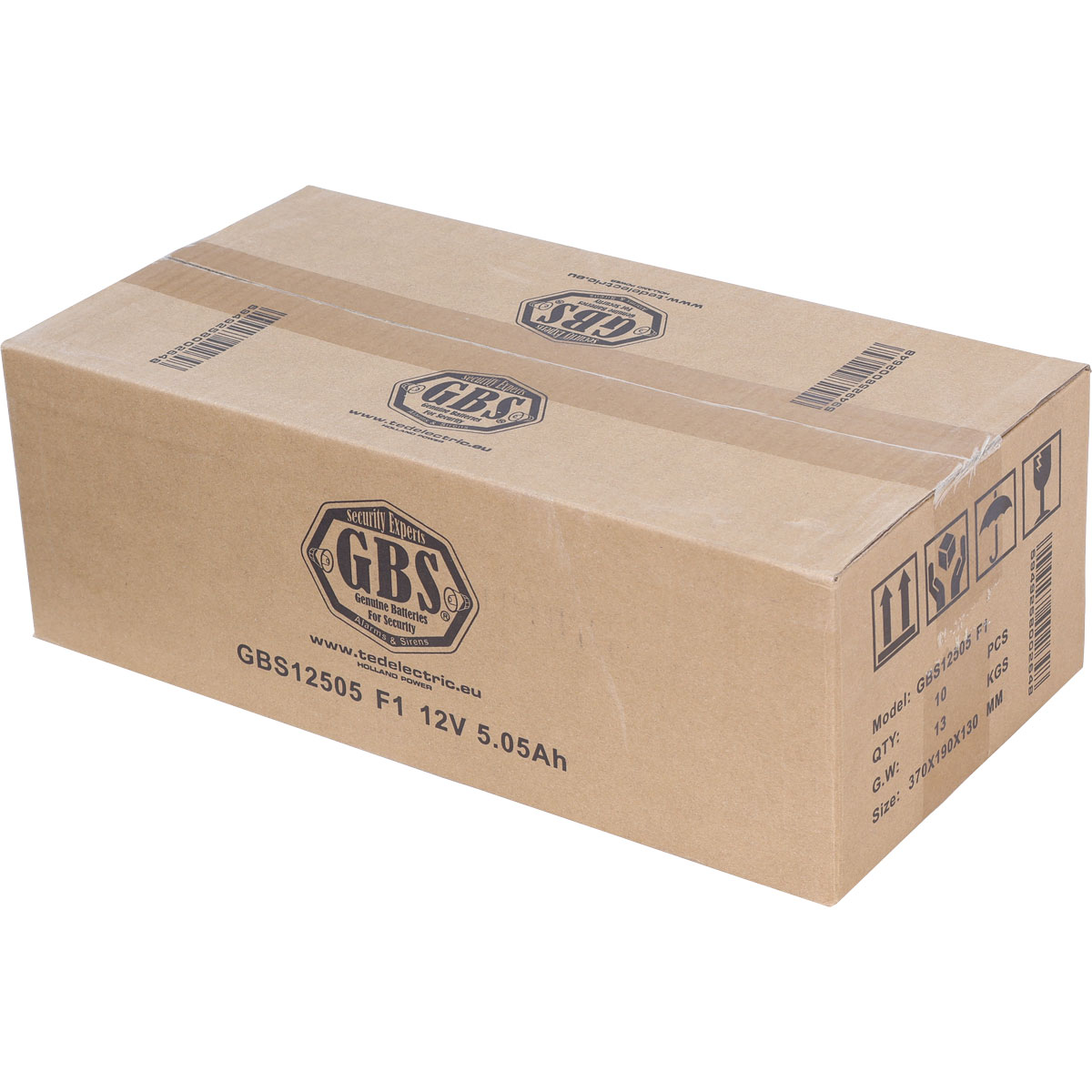 GBS 12V 5.05Ah battery box closed view